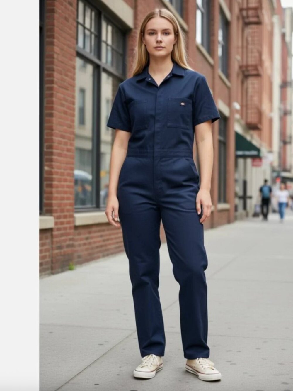 Dickies Women's TempIQ Short Sleeve Coverall Navy Blue XS